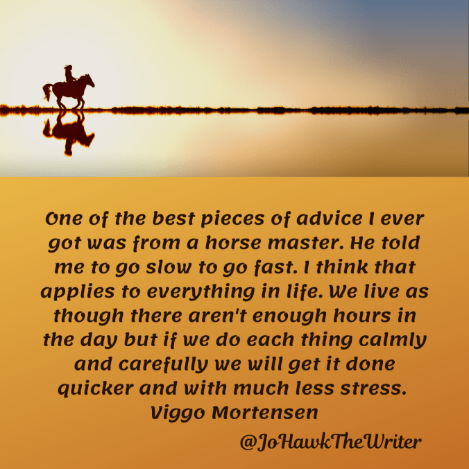 one-of-the-best-pieces-of-advice-i-ever-got-was-from-a-horse-master.-he-told-me-to-go-slow-to-go-fast.-i-think-that-applies-to-everything-in-life.-we-live-as-though-there-arent-enough-ho